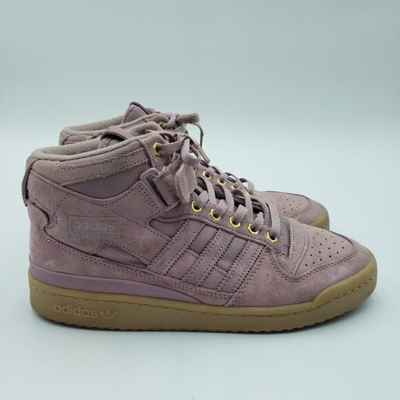 Adidas Forum Mid Adventure Pack Sneakers 10 Womens Hi Tops Pink - Picture 2 of 11